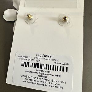 Lilly pulitzer oversized orchid earrings